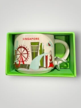 Starbucks SINGAPORE You Are Here Mug Cup 2oz MINI ORNAMENT Collectible Trip NEW